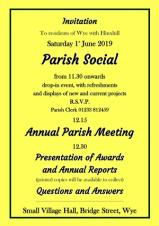 Parish Social  and Annual Parish Meeting, with Presentation of Awards