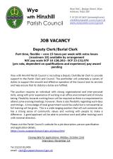 Vacancy - Deputy Clerk/Burial Clerk - Job Advert