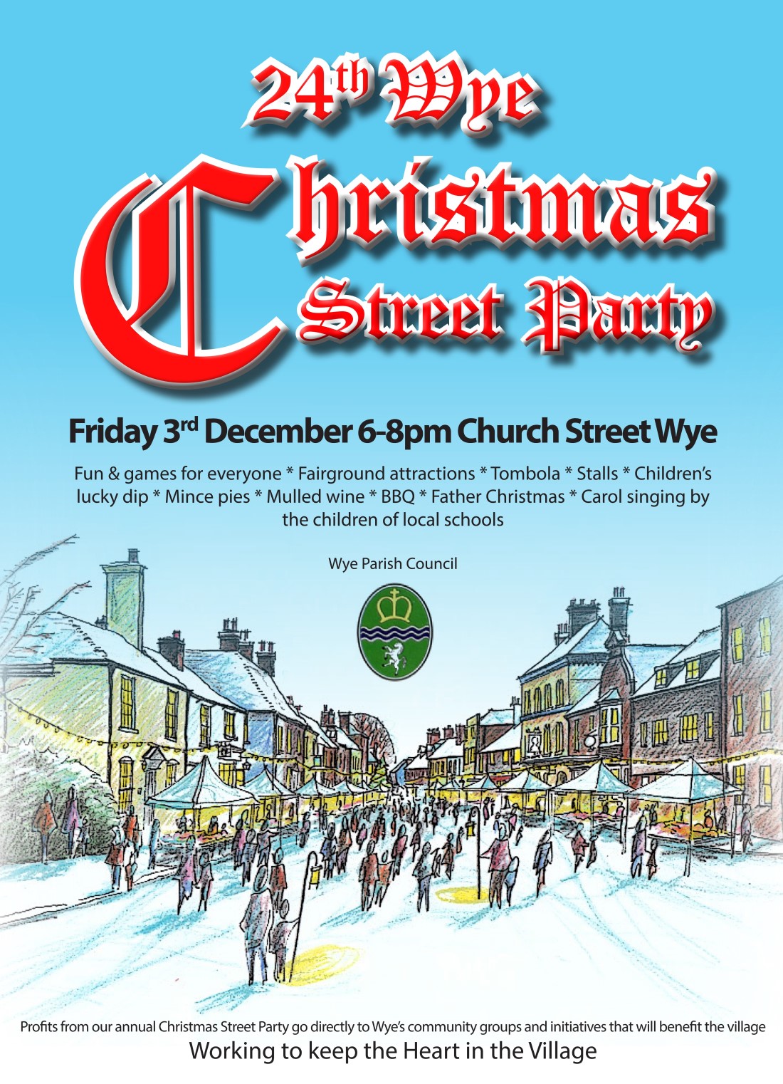 Wye Christmas Street Party 3rd December 2021 poster